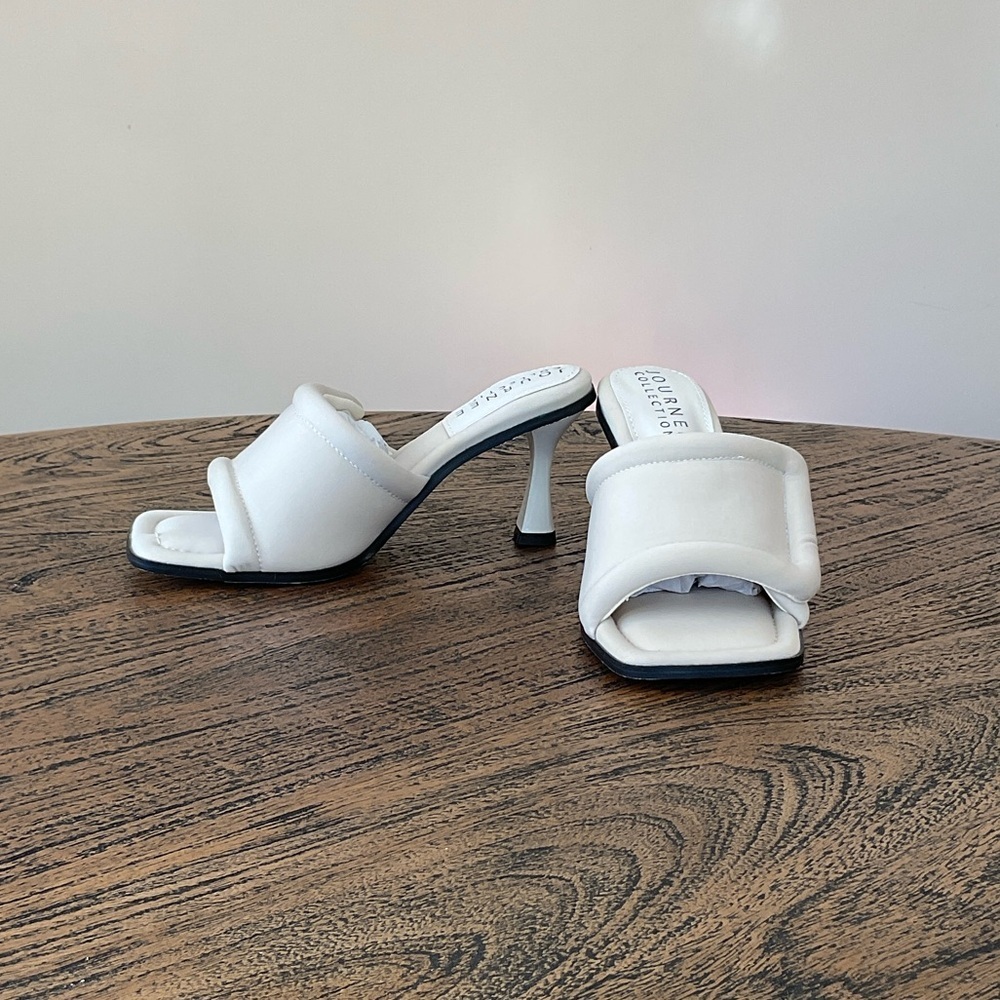 Journee Collection White Heeled Sandals